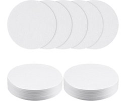 koffiefilterpapier, 100 stuks × 51 mm rond papieren koffiefilters, vervanging van micropapierfilters Geschikt voor Koffiezetapparaat- en espressomachine - wit