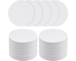 koffiefilterpapier - 400 stuks × 51 mm rond papieren koffiefilters - vervanging van micropapierfilters compatibel met Koffiezetapparaat- en espressomachine - voor koffiezetapparaat kantoor - wit