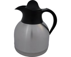 Koffiekan 1liter roestvrijstaal zwarte dop