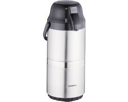 koffiekan - 3 liter - rvs - kunststof - met drukknop - hengsel