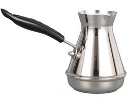 Koffiekan roestvrijstalen met lange steel mokkakan voor Turks, Arabische en Griekse koffie handgemaakte koffiepot koffiemelkopschuimer (850 ml) - EL0651