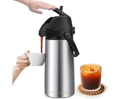 Koffiekaraf 1,9L voor Warme Dranken – Thermoskan met Pomp en Isolatie