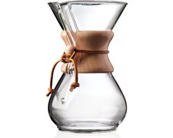 Koffiekaraf 6 kopjes - houten hals