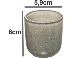 Koffiekop - 100ML - 5,9 x 6cm - Groen - Espresso kop - Aardewerk