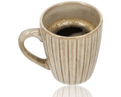 Koffiekopje 200ml – Keramische Koffiebeker met Oor – Aardewerk Koffiemok & Theemok – Kleine Mok voor Koffie, Cappuccino & Espresso