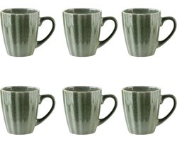 Koffiekopjes Met Oor - 200 ml - Mondex Home - 6 stuks - Groen - Koffiekop met oor - Keramiek