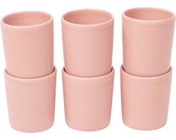 Koffiekopjes set van 6 - 150 ml - 6 persoons - Madeira - roze - Portugees stoneware