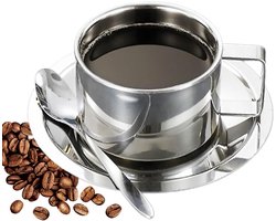 Koffiekopjes Set van Roestvrij Staal met Dubbelwandige Isolatie en Accessoires voor Perfecte Koffiemomenten
