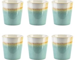 Koffiekopjes Zonder Oor - 200 ML - Koffiemok Zonder Oor - Keramiek - 6 Stuks - Koffiebekers - Cappucino Kopjes