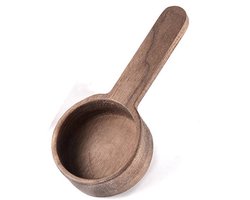Koffielepel, houten lepel, houten koffiepoederlepel, maatlepel voor koffiebonen of thee, soepblender, keukengereedschap, 1 houten theelepel (walnoot 3,86 inch)