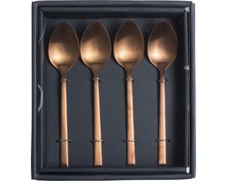 Koffielepeltjes koper - set 4 stuks
