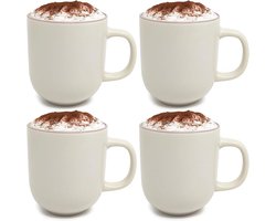 Koffiemokken XL Set Van 4 – Grote Mok 500 Ml – Tijdloos Design – Vaatwasserbestendig