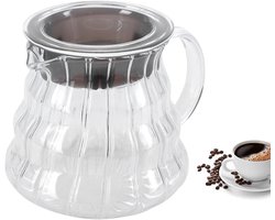 Koffiepot van borosilicaatglas - glazen koffiezetapparaat - waterkoker - heldere koffieserver - koffiekaraf - theepot - 300ml - voor thuis en kantoor.