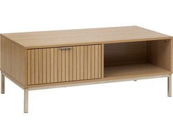 Koffietafel Salontafel Tasso - Houten salontafel met panelen - 50x100x40 cm