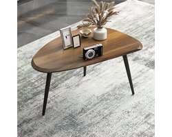 Koffietafel Set - Salontafel Bijzettafel - Woonkamer Inrichting - Ruimtebesparend Nesting Ontwerp - 79x46cm - Walnoot Kleur