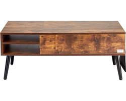 Koffietafel - Table - Coffe table - Living Room Table - Lift Top salontafel - tafel met extra opbergruimte - omklapbare salontafel voor de woonkamer - 39.4in - Bruin - 42.11lbs
