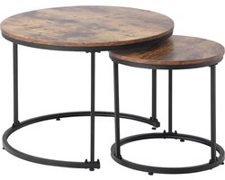 Koffietafel - Table - Coffe table - Living Room Table - Moderne minimalistische stijl - Combinatie salontafelset - Home Leisure Table - Eenvoudige hoge salontafel - Bruin