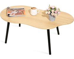 Koffietafel Wolkvorm - Middentafel Vloertafel - Woonkamer Meubel - Uniek Ontwerp - 100 x 50 cm - Walnoot