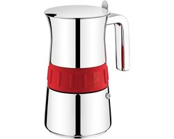 Koffiezetapparaat - 10 kopjes - roestvrij staal - rood