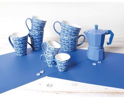 Koffiezetapparaat - Aluminium - Sky Blauw
