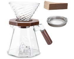 Koffiezetapparaat - Borosilicaatglas - 600 ml - 100 papieren filters