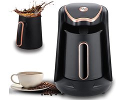 Koffiezetapparaat - Elektrisch Automatisch 600 watt Koffiezetapparaat - 300 ml inhoud 4 kopjes - Anti-overloop - zwart met gouden