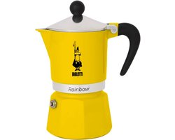 Koffiezetapparaat - Espressomaker Percolator - Italiaanse Espresso Maken - Gepatenteerd Veiligheidsventiel - 1 Kop - Geel
