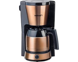 Koffiezetapparaat gemalen filterkoffie thermokan 8 kopjes 900W koper