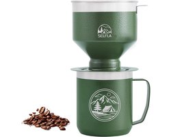 Koffiezetapparaat - Groen - Herbruikbare Filter - Isolerende Beker - Voor Koffieliefhebbers