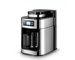 Koffiezetapparaat - Koffiezetapparaat Bonen - Volautomatische 2-in-1 Koffiemachine - Grote Capaciteit - Temperatuurregeling - LCD-Scherm