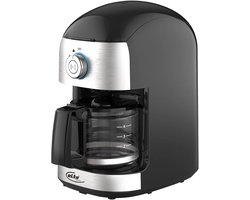 Koffiezetapparaat met maalwerk - Filterkoffieapparaat Druppelapparaat - Verse Koffie Bereiden - Geïntegreerde Koffiemolen - Voor 4 Kopjes - Roestvrij Staal Zwart