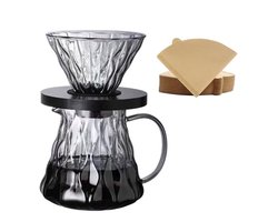 Koffiezetapparaat Pour Over 600ml met Papieren Filters - Koffiedripper voor Thuis en Cafés