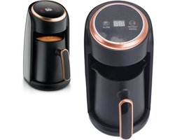 Koffiezetapparaat voor Turkse koffie, morsvrij ontwerp, roestvrijstalen waterkoker, automatisch en snel voor thuis, reizen, kantoor - 300 ml.