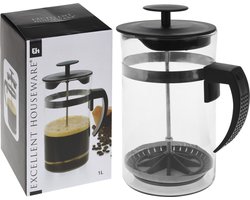Koffiezetter 1L kunststof en glas
