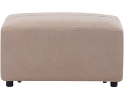 KOHLO - Hoekbank met ottomaan - Taupe - Rechtszijdig - Polyester