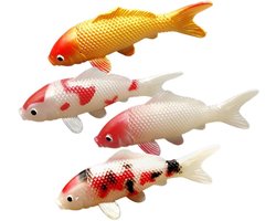 Koi Karper Decoratie - Kunstvissen Ornament - Aquarium Aankleding - Realistisch PVC Materiaal - 11.5cm Lengte - Meerkleurig