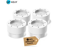 KOJY Wasmachine dempers - Wasmachine Verhoger - Stapelbaar - Wit - geschikt voor wasmachine en wasdroger