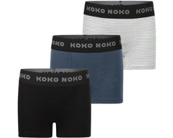Koko Noko Jongens 3-Pack Boxershorts - Donkerblauw
