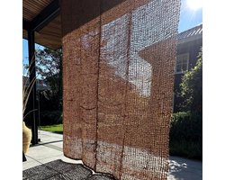 Kokos buitengordijn 200x210 cm - natuurlijk gordijn van kokosvezel voor terras & veranda