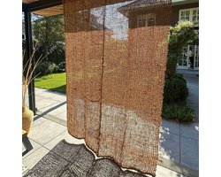 Kokos buitengordijn 210x100 cm - natuurlijk gordijn van kokosvezel voor terras & veranda