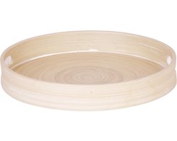 Kolibri Home | Decoratieschaal - Rond egaal bamboe dienblad Ø30cm -