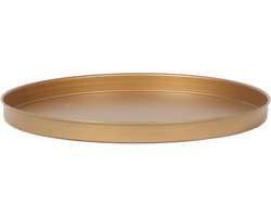 Kolibri Home | Decoratieschaal - Rond gouden dienblad Ø30cm