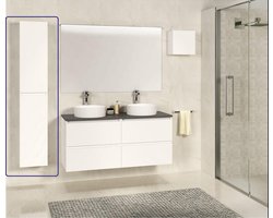 Kolomkast Exellence Sephia 140x30x25 cm MDF Mat Wit