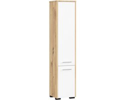 Kolomkast voor Badkamer FIN / AKORD Furniture Factory / Artisan Eik - Wit / 30 x 140 x 30 cm