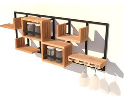 Koloniaal Teakhuis- meubelen-wandrek-oud teakhout