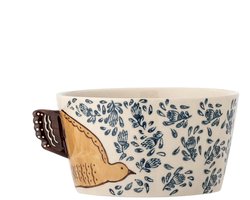 Kom aardewerk nature Hezha 13cm