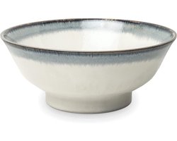Kom Aurora - Grote schaal - Maaltijden serveren - Handgemaakt ontwerp - 22 cm diameter - Wit