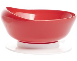 Kom / Eetkom / Soepkom met zuignap en hoge rand. Voorkomt schuiven. Rood