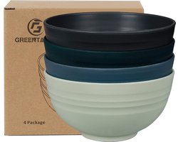 Kom muesli kommen, 4 stuks, 710ml, onbreekbare ontbijtkommen, fruitschaal, soepkom voor kinderen en volwassenen, licht en onbreekbaar