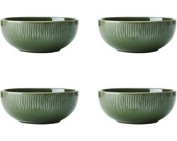 Kom, Schaaltje, Set van 4 Stuks, 15 cm, Groen, Keramiek - Mikasa | Jardin